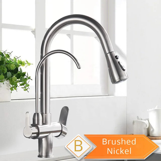 Rozin Purification Water Kitchen Faucet With 360 Rotation Pullout Sprayer