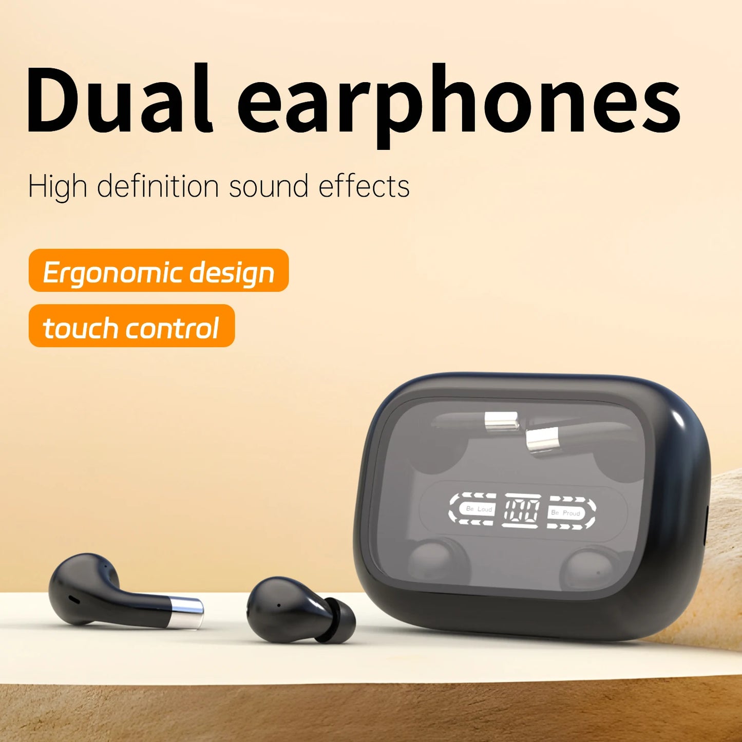 SHUKE 2in1 Bluetooth Earphones Noise Reduction True Wireless