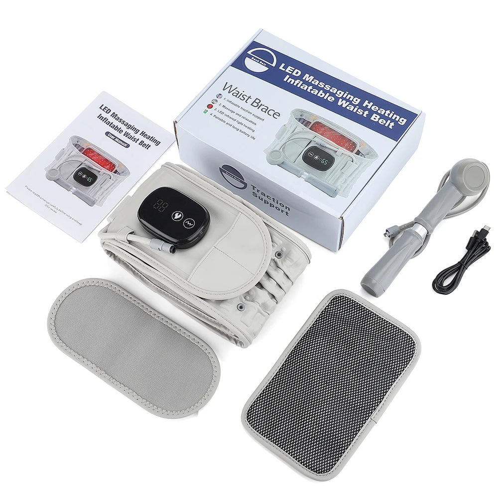 DeMoce Inflatable Lumbar Decompression Belt With Heated Massage