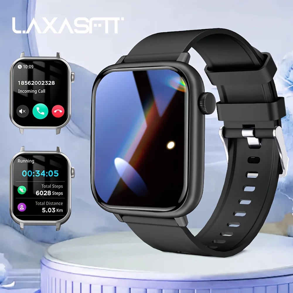 LAXASFIT Waterproof Smartwatch Bluetooth Call Women Men