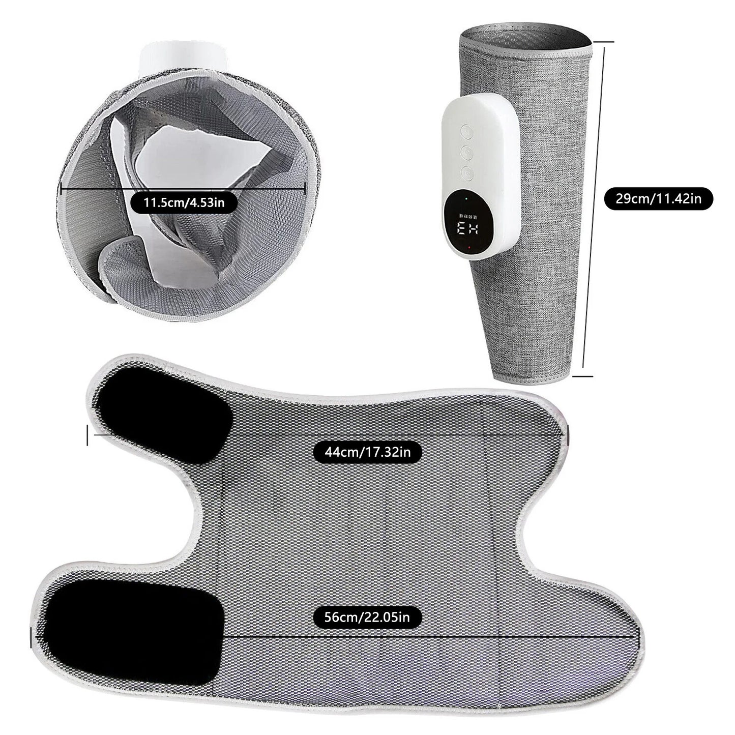 Smart Heated Leg Massager With Wireless Air Compression USB Rechargeable