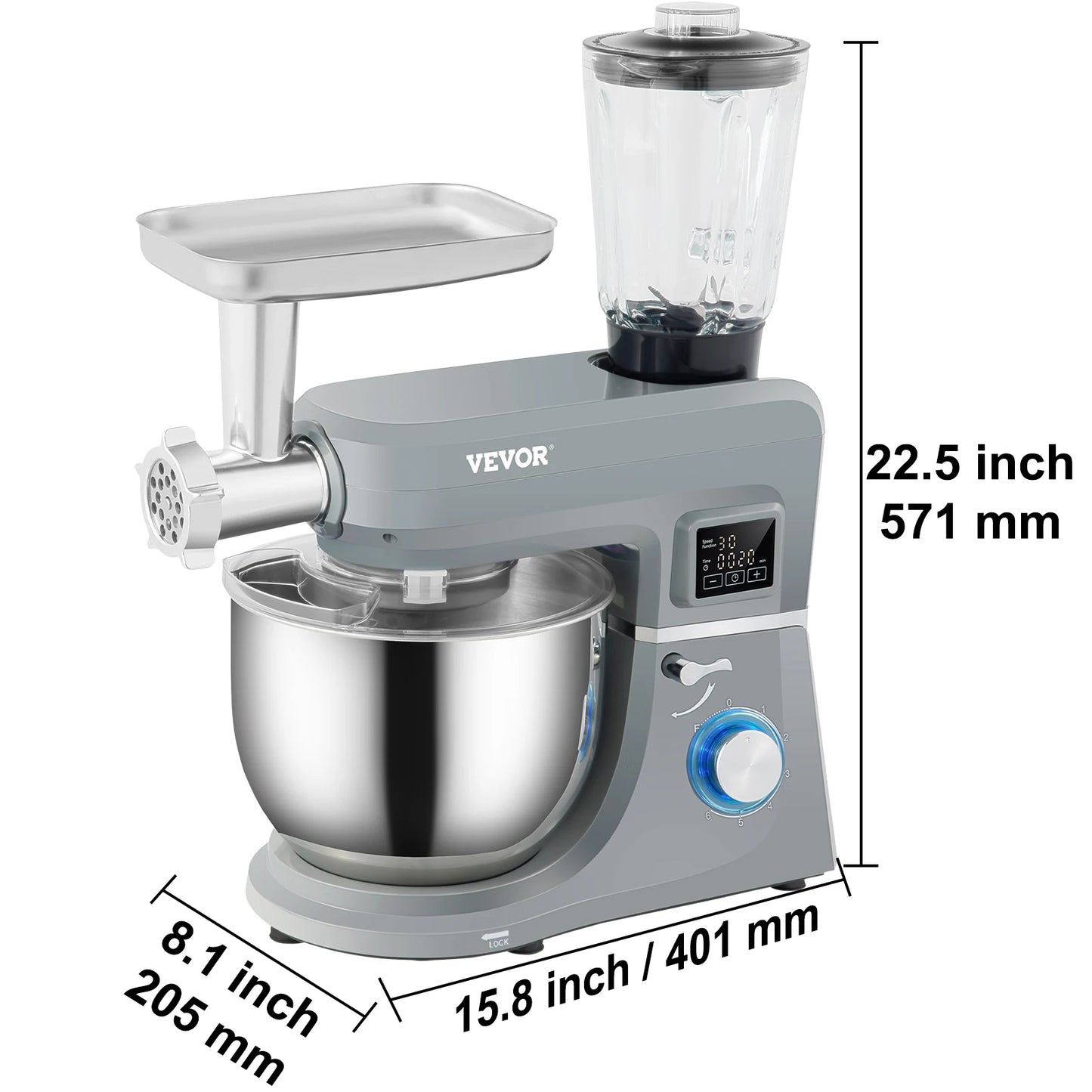 VEVOR 5 in 1 Stand Mixer Multifunctional Electric Mixer