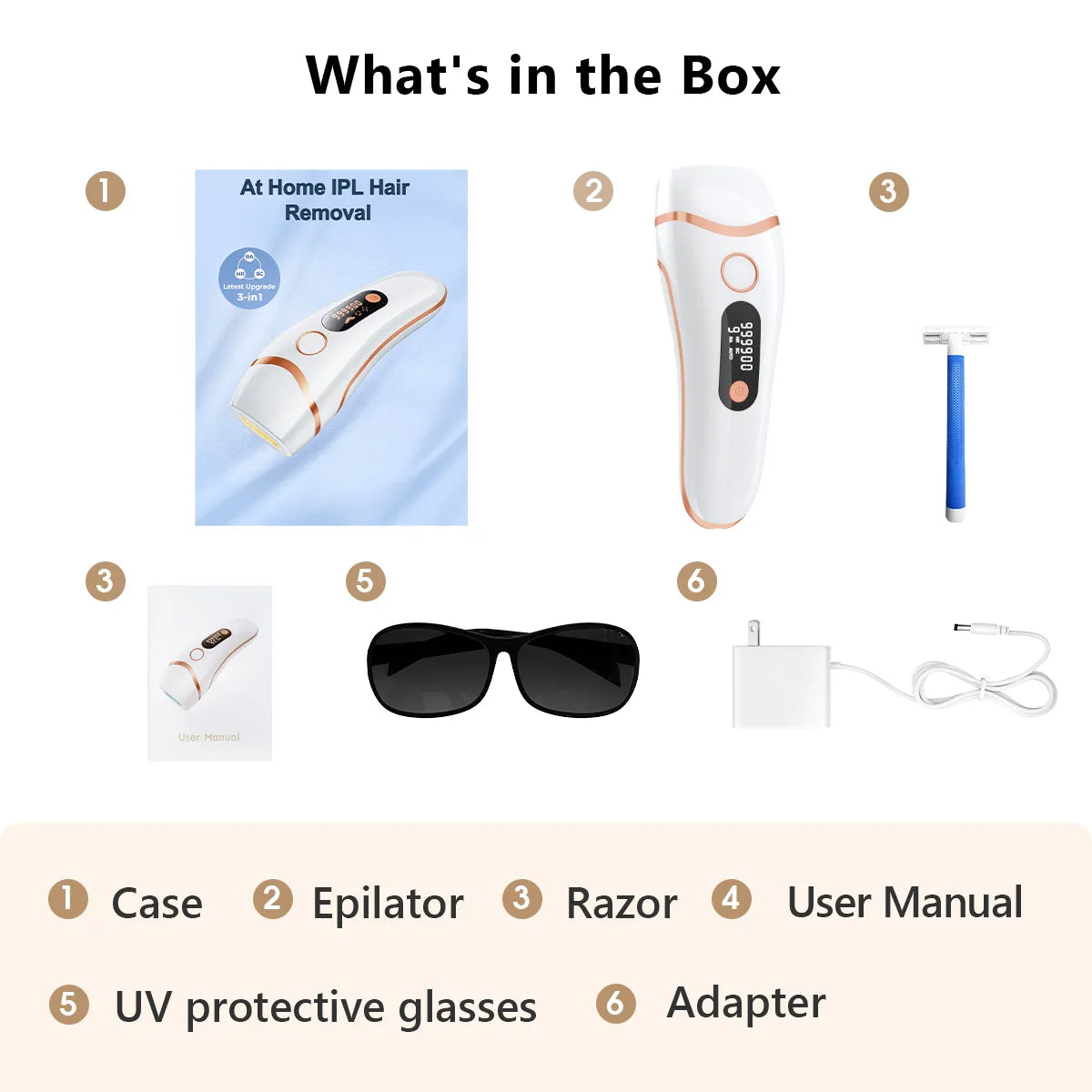 Totmizby IPL Epilator Laser Hair Removal Device For Men Women