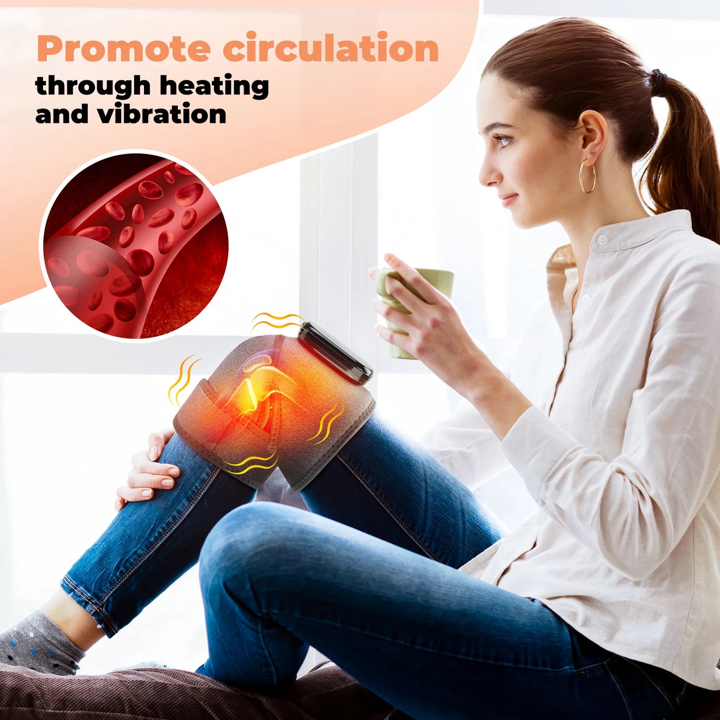 DearBeauty Electric Leg And Knee Massager With Heating Pad