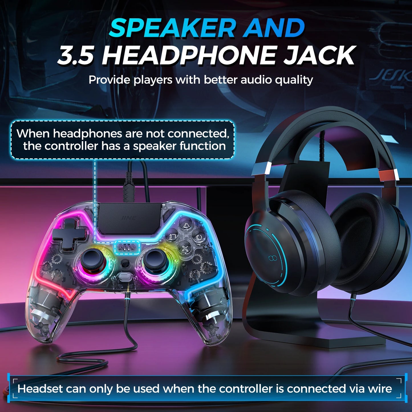 IINE Bastet Wireless Controller For PS4 Switch PC Android iOS