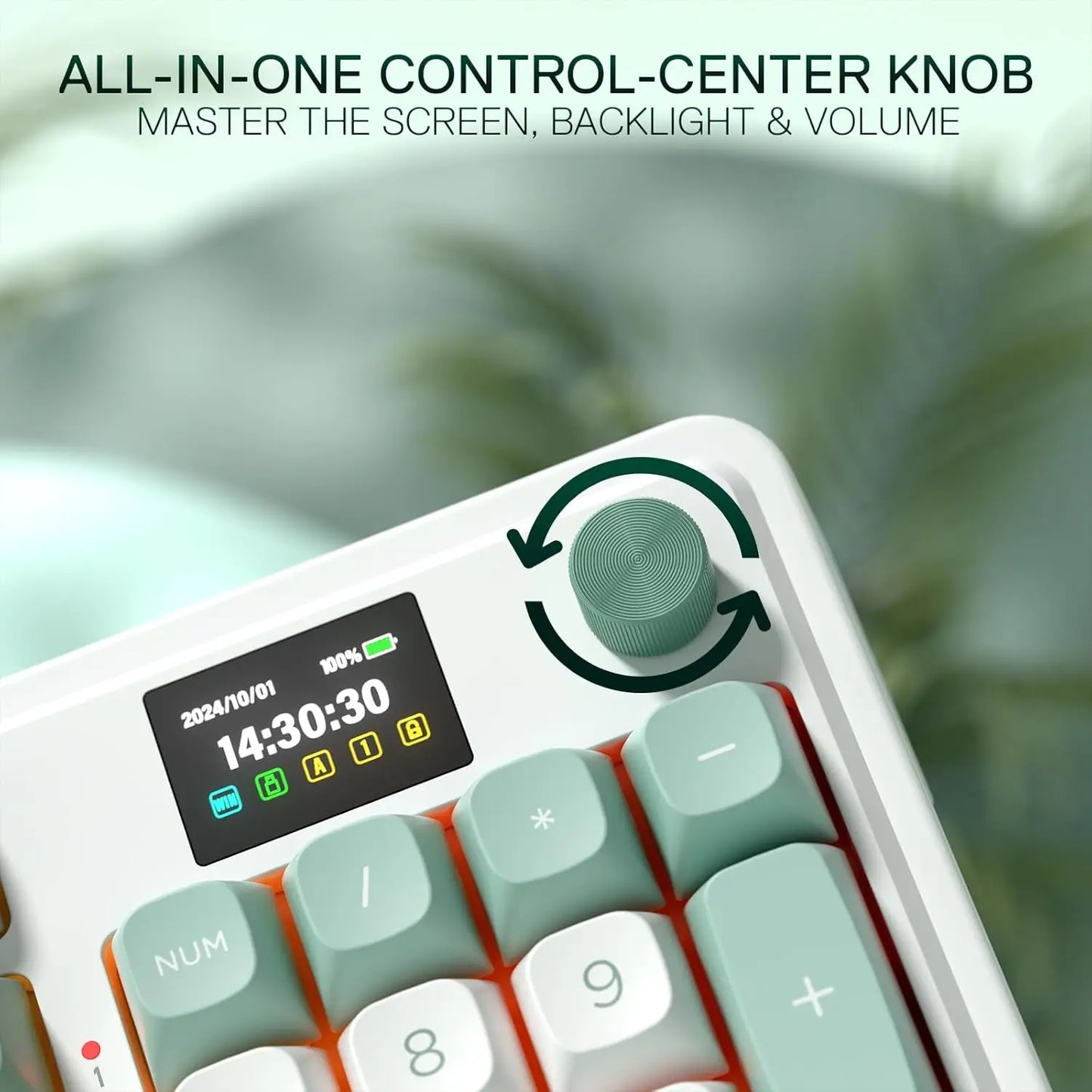 Redragon K719 Wireless Gasket Mechanical Keyboard 95 Keys TFT Display Mint Mambo Switches 2.4Ghz