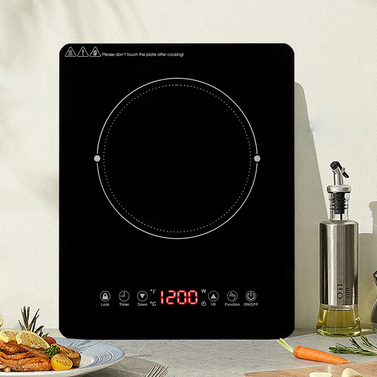 Sweetmile 1800W Induction Cooktop Low Noise Hot Plate Slim