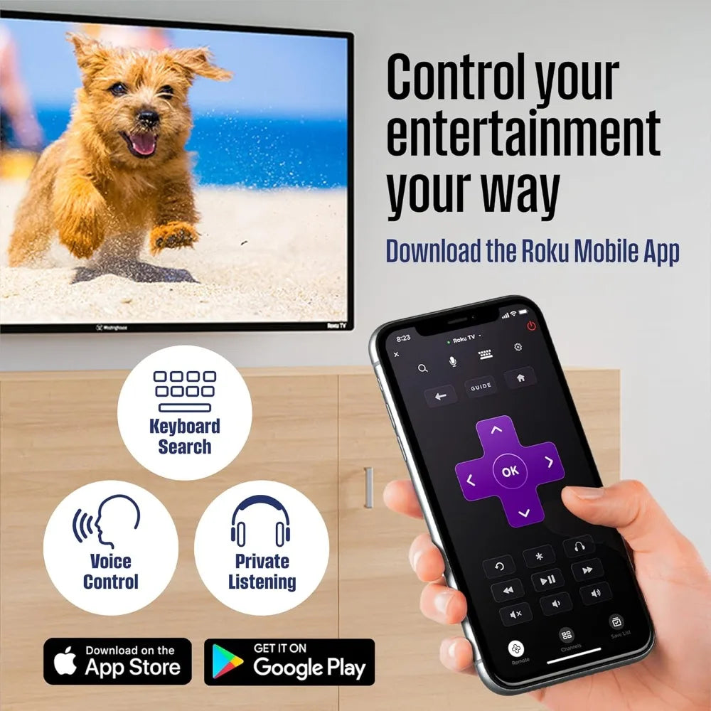 Westinghouse Roku Smart TV HDTV With WiFi App Support