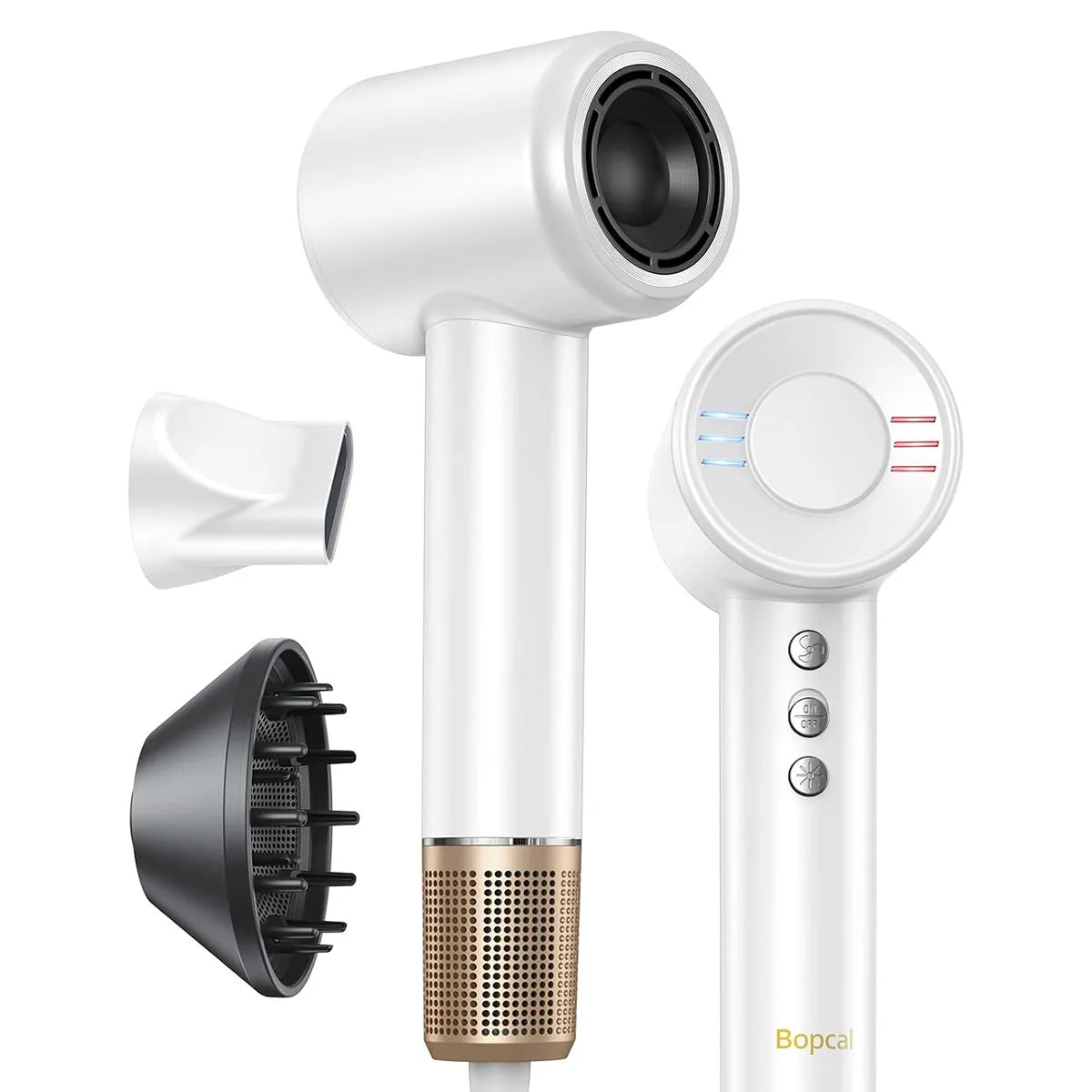 BOPCAL 120000RPM High Speed Hair Dryer Brushless Motor Negative Ions