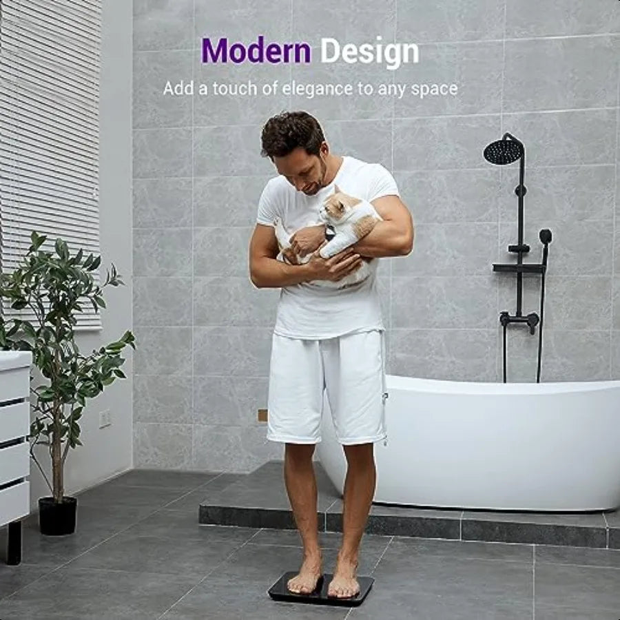 Digital Bathroom Scale 450lb With 0.05lb Precision Weighing