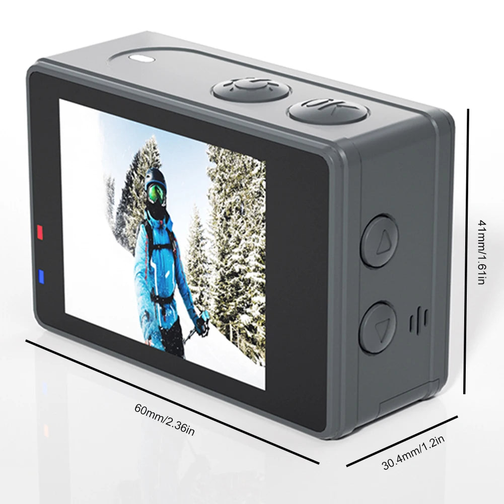 HOSPORT 4K Action Camera 60FPS 170 Degree Waterproof Remote