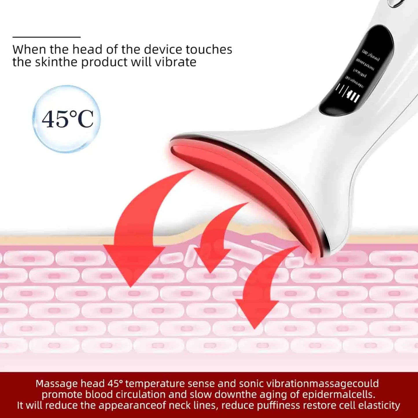 YOSOO Handheld Face Massager 4-In-1 Facial and Neck Beauty Device