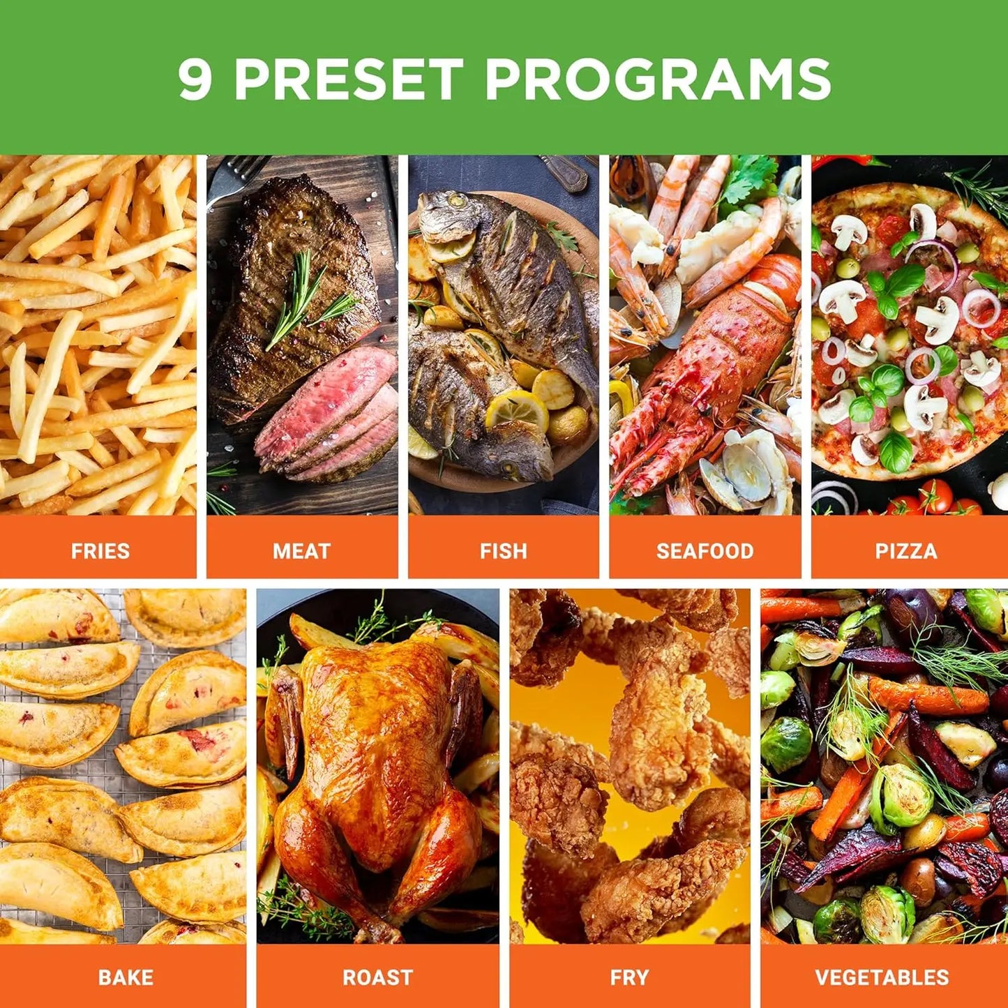 XMSJ Dual Basket Air Fryer With 9 Presets 360 Degree