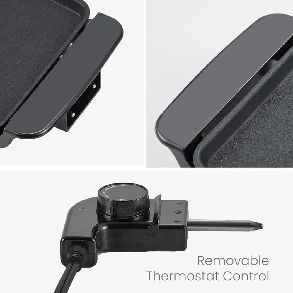 XMSJ Compact Nonstick Electric Griddle Portable For Pancakes