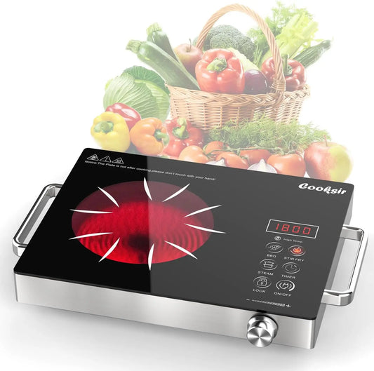 Cooksir Single Burner Electric Cooktop 1800W Portable Stove