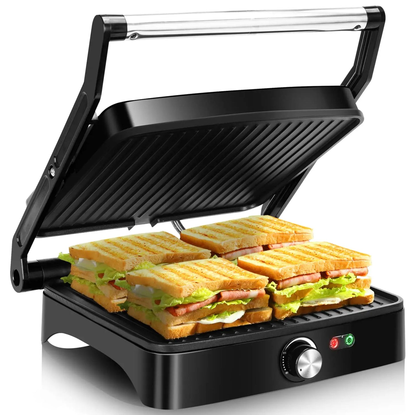 CACHOO Panini Press Grill and Griddle With Temperature Control