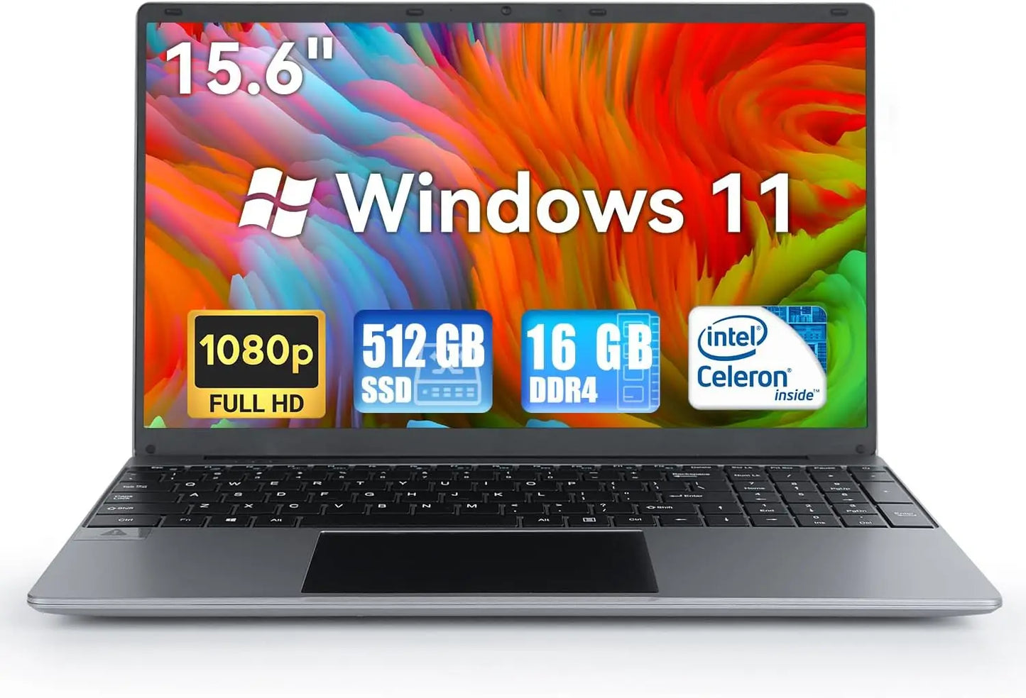 AEEZO-US Windows 11 Laptop Intel Celeron N5095 16GB 512GB SSD