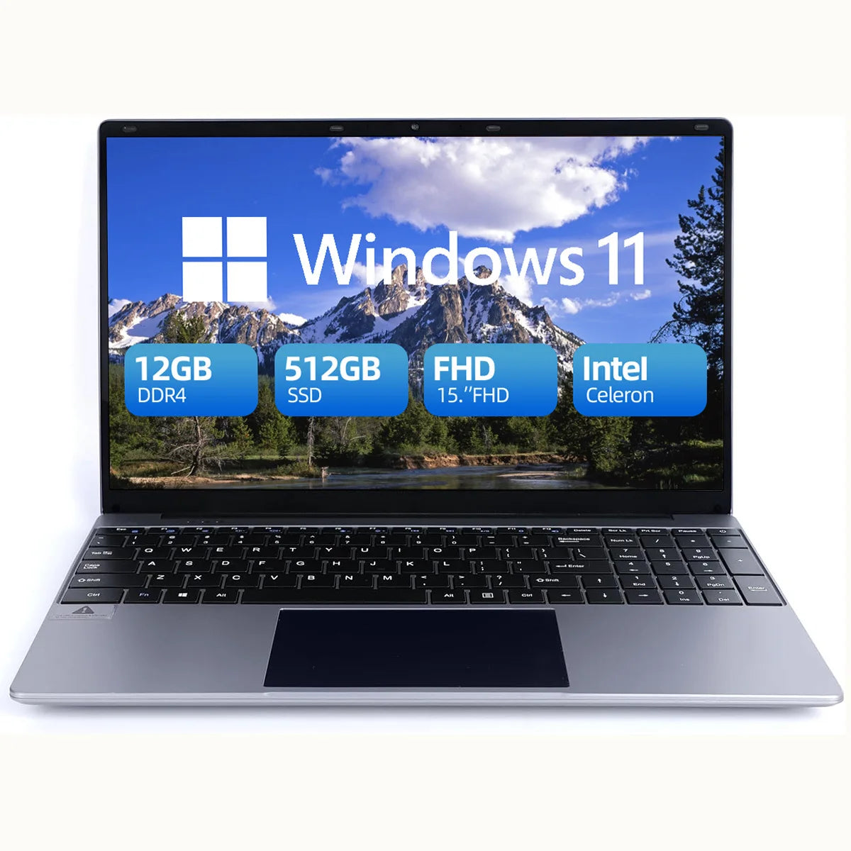 AEEZO Laptop Intel N5095 12GB DDR4 512GB SSD Windows 11