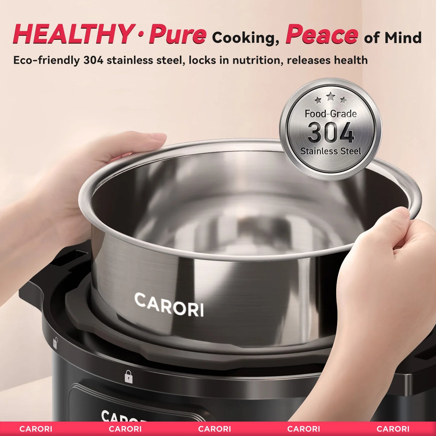 Carori 1200W 12In1 Electric Pressure Cooker Stainless Steel