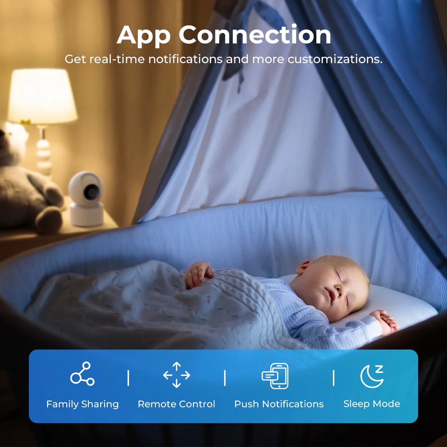 IMILAB WiFi 6 Indoor Baby Monitor With AI Night Vision