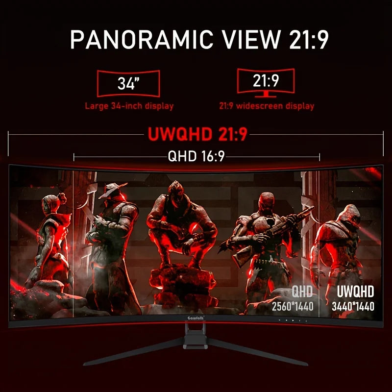 Gawfolk Stateoftheart Curved Gaming Monitor Delivers Immersivecinematic 4K Clarity 165Hz