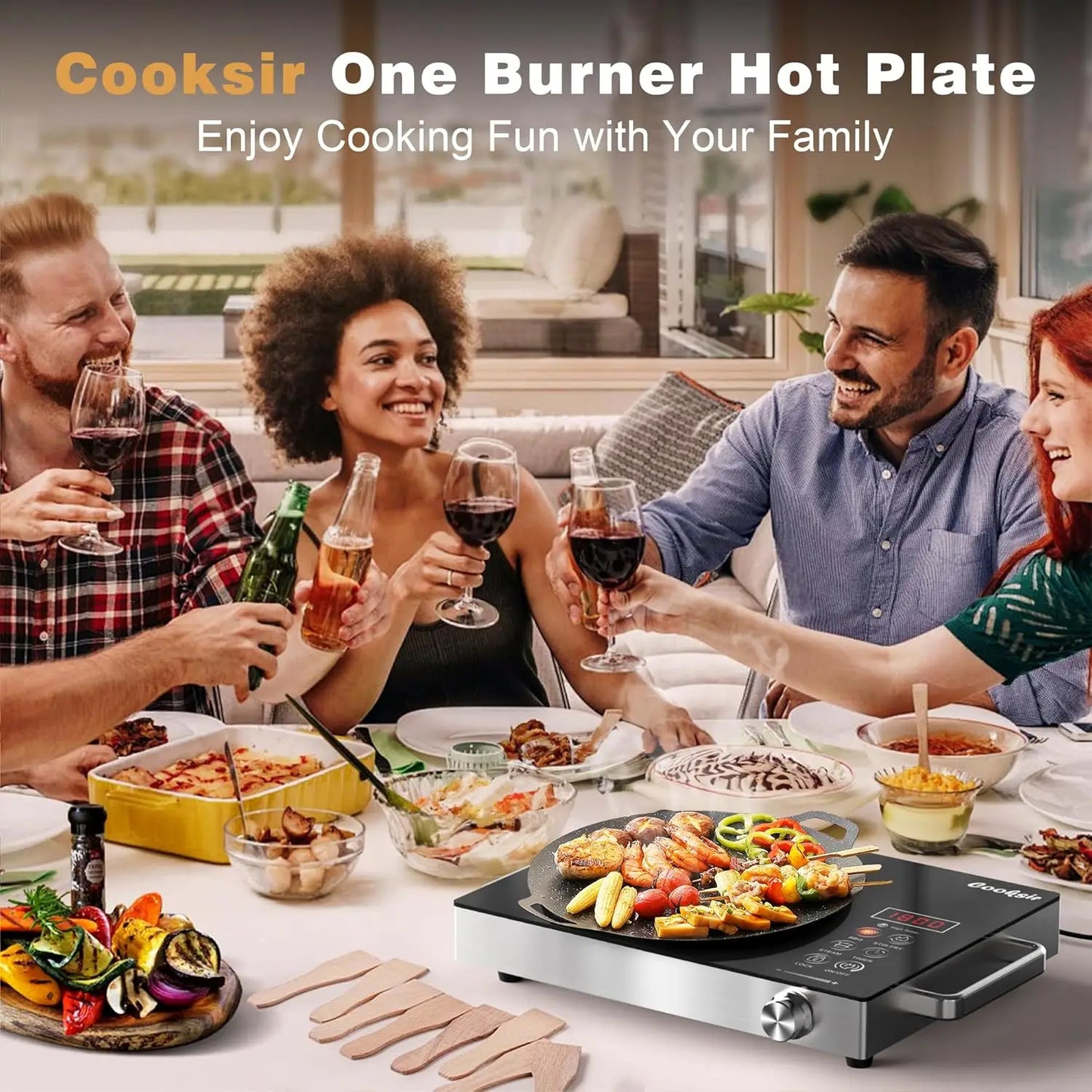Cooksir Single Burner Electric Cooktop 1800W Portable Stove
