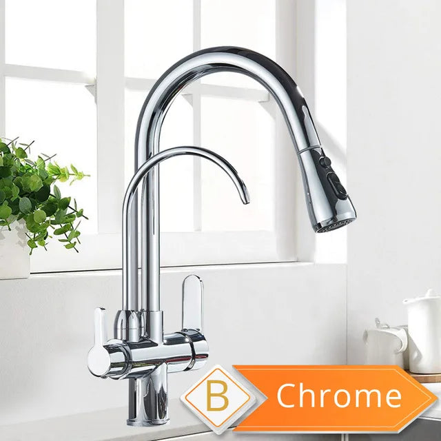 Rozin PremiumGrade Kitchen Faucet HighPerformance PullOutWaterFiltrationSystem Tap Three Way