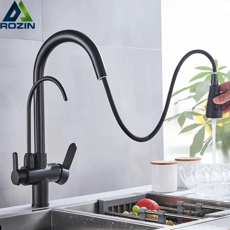 Rozin PremiumGrade Kitchen Faucet HighPerformance PullOutWaterFiltrationSystem Tap Three Way