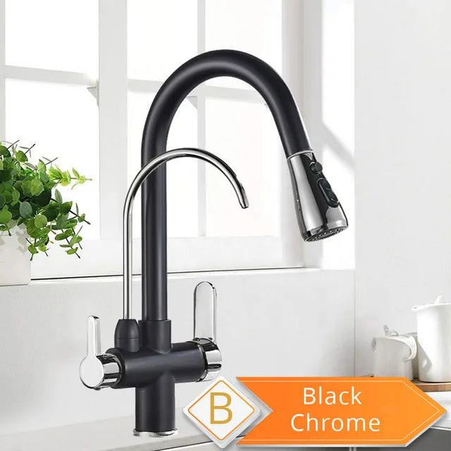 Rozin PremiumGrade Kitchen Faucet HighPerformance PullOutWaterFiltrationSystem Tap Three Way