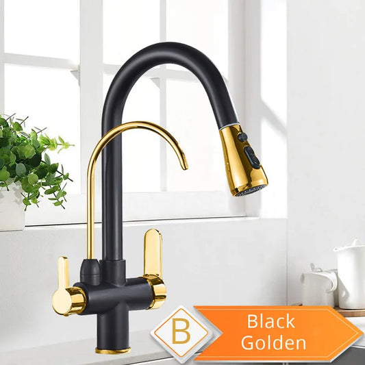 Rozin PremiumGrade Kitchen Faucet HighPerformance PullOutWaterFiltrationSystem Tap Three Way