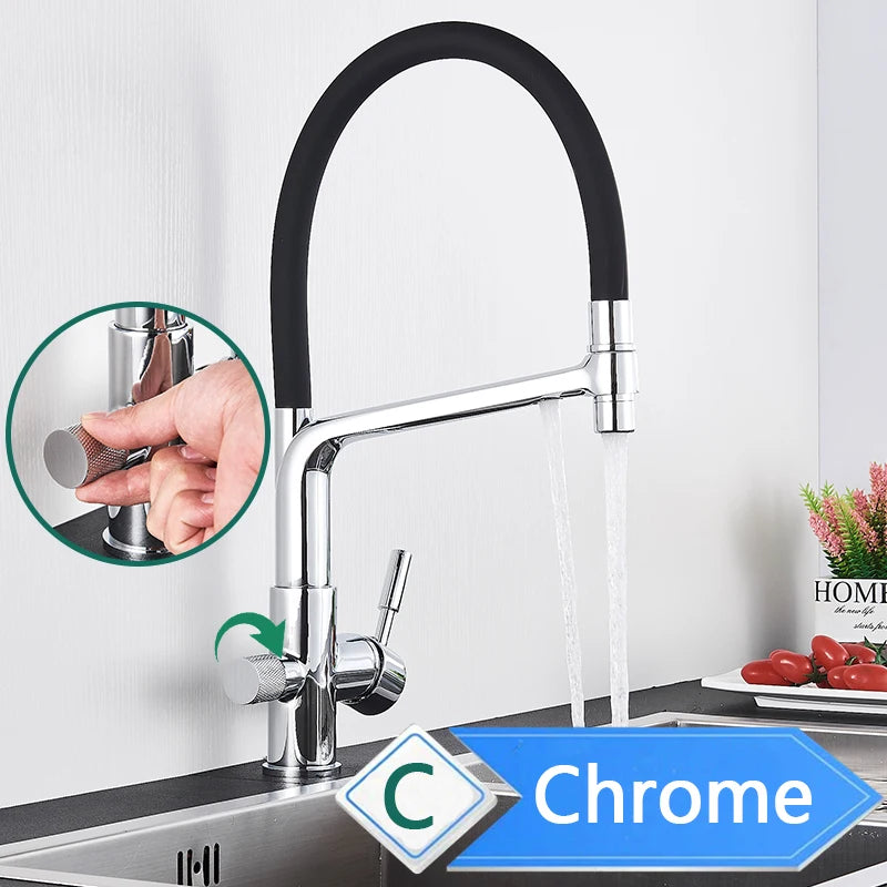 Rozin PremiumGrade Kitchen Faucet HighPerformance PullOutWaterFiltrationSystem Tap Three Way