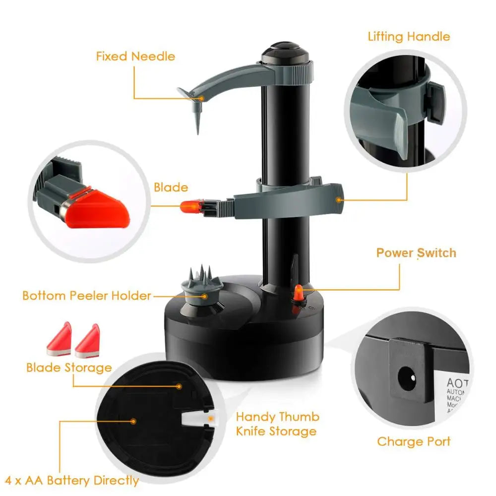 Jianyana Rotating Electric Potato Peeler And Fruit Cutter