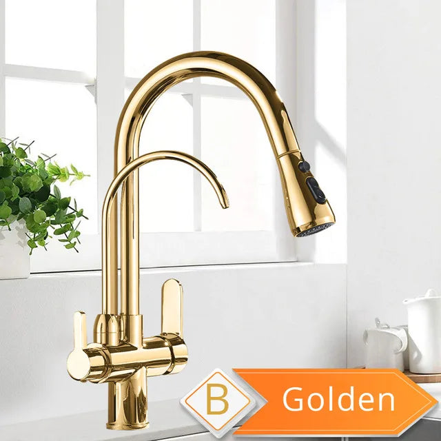 Rozin PremiumGrade Kitchen Faucet HighPerformance PullOutWaterFiltrationSystem Tap Three Way