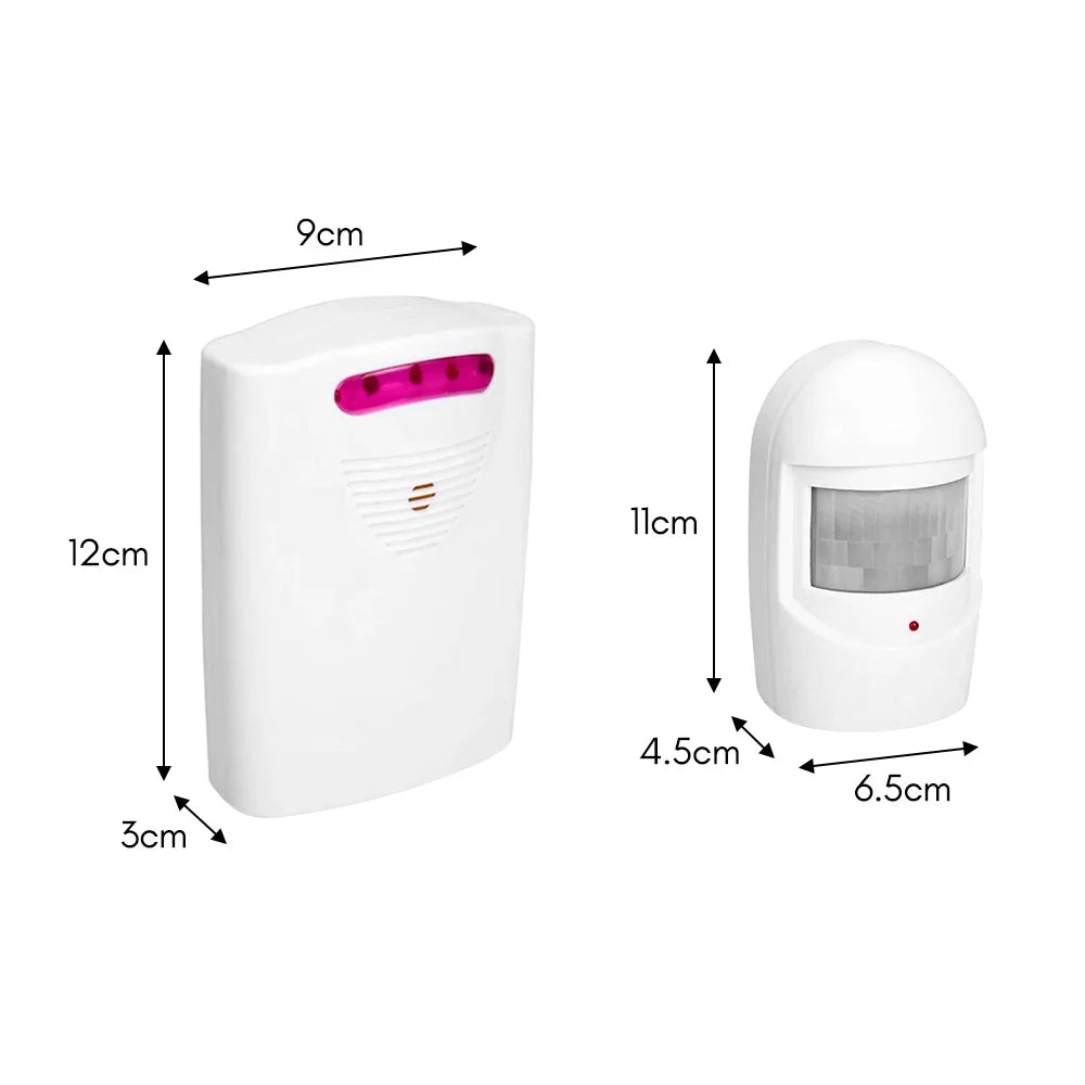 Wireless Driveway Alarm Motion Sensor Doorbell 1 Receiver 2 Transmitters