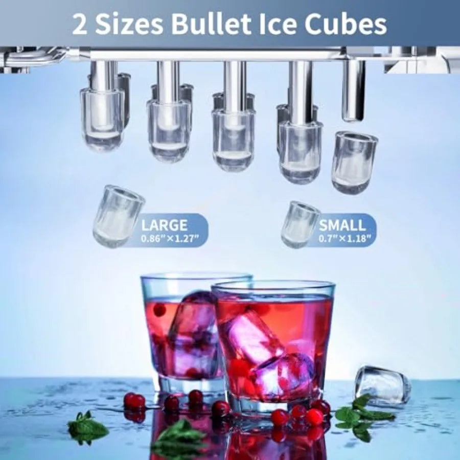 XMSJ Countertop Ice Maker 26 Lbs Per Day Self Cleaning