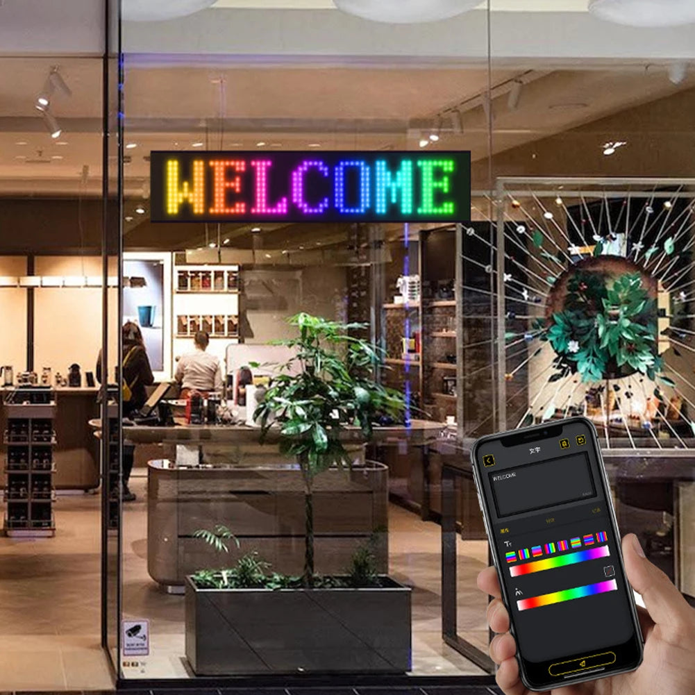 Shunmaii USB 5V LED Sign Panel Programmable Matrix Display