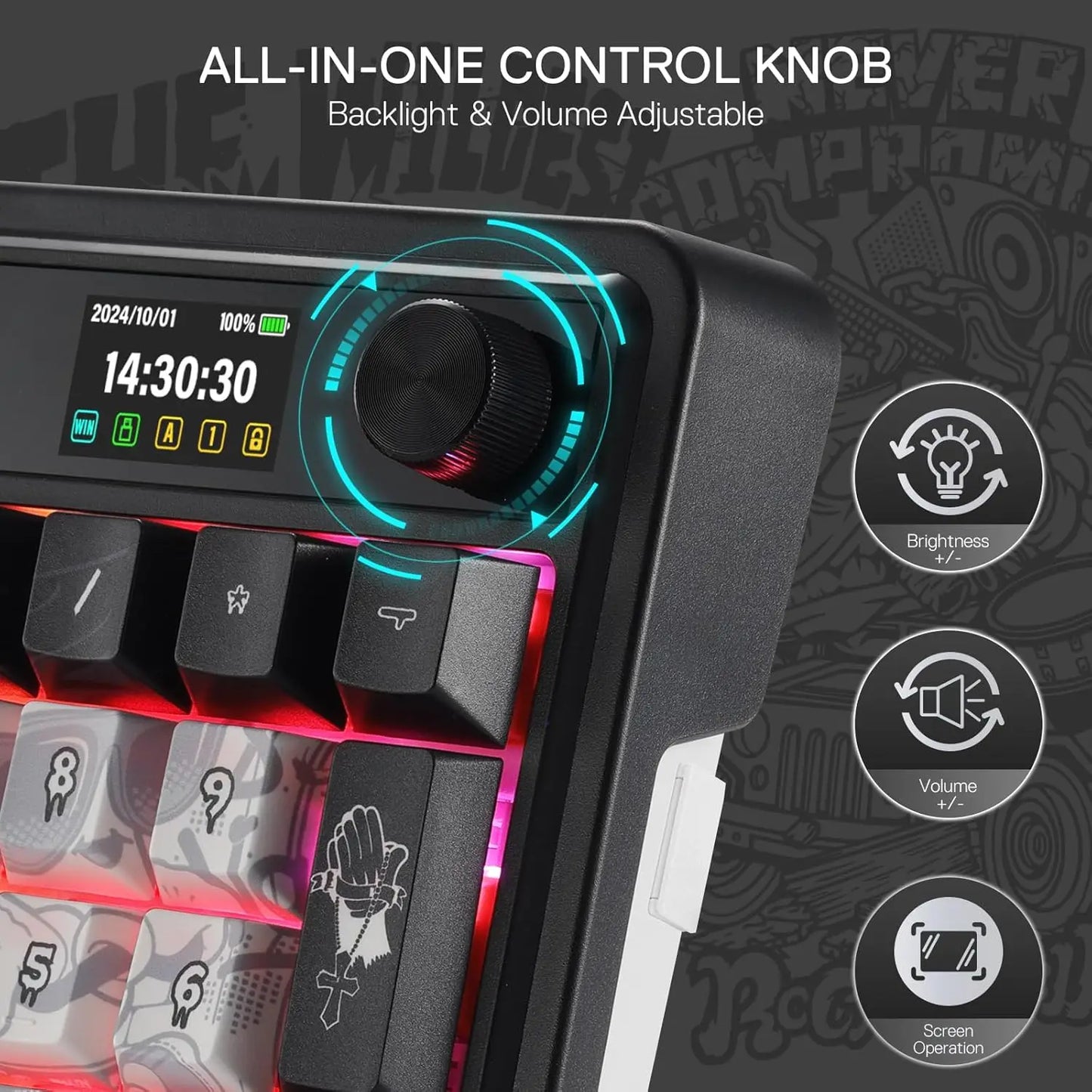 Redragon 719 Pro Wireless Mechanical Keyboard with TFT Display