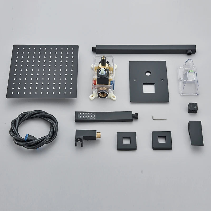 Quyanre Concealed In Wall Shower Faucet Set With Tub Spout