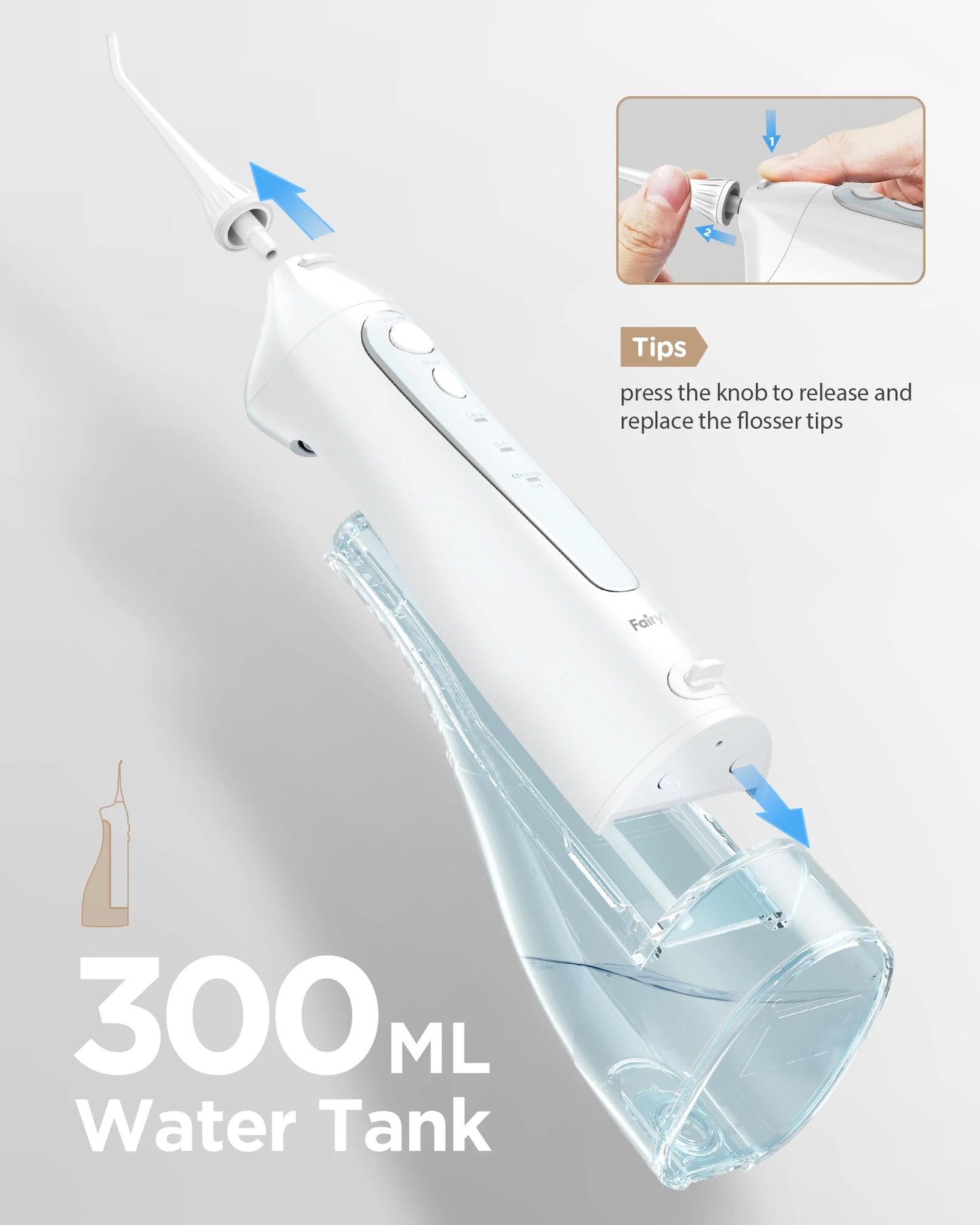 Fairywill Water Flosser and Electric Toothbrush Portable Oral Care