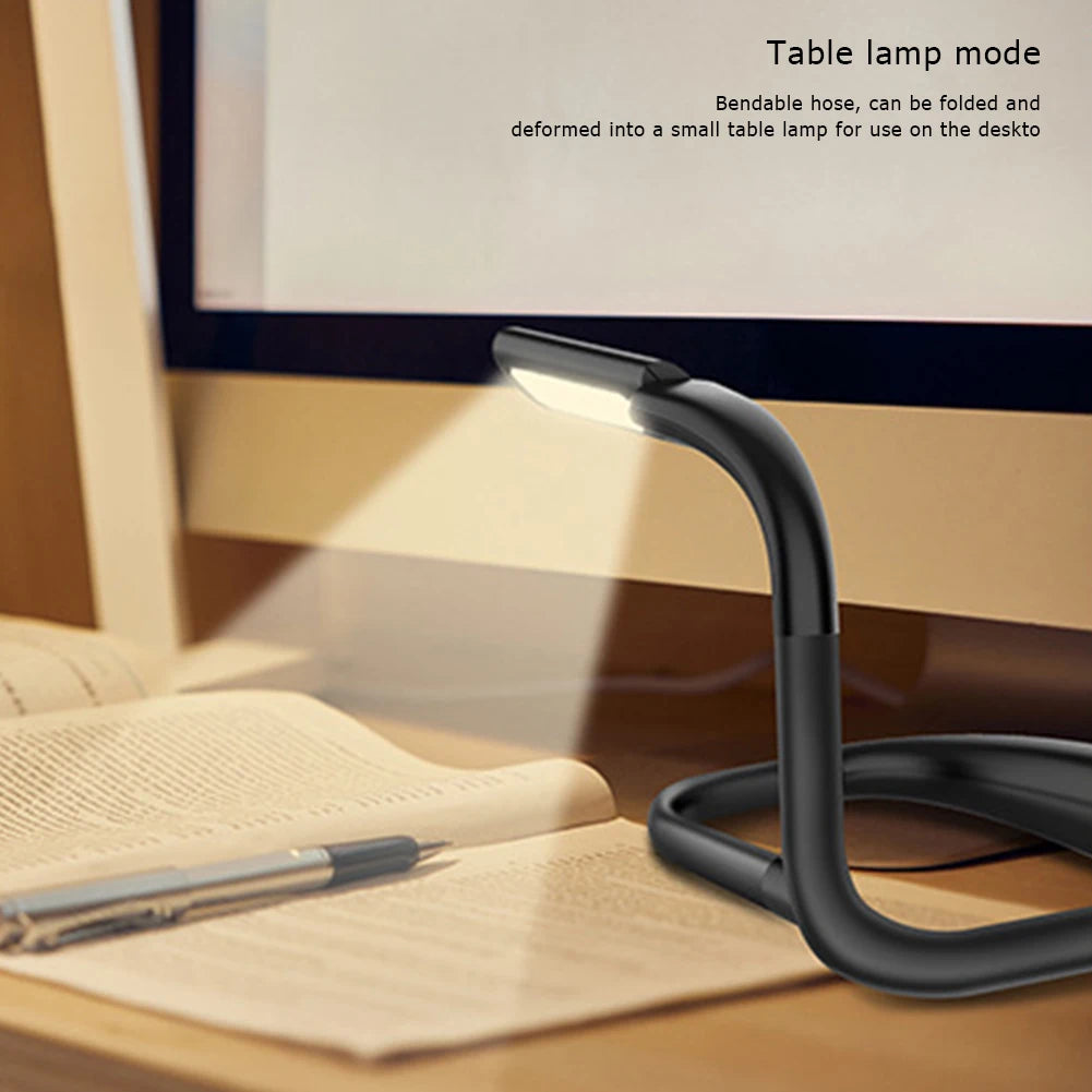 Neck Reading Light Flexible LED Book Light Handsfree Hanging Read Lamp Portable Stepless Dimming USB Rechargeable Neck Lights