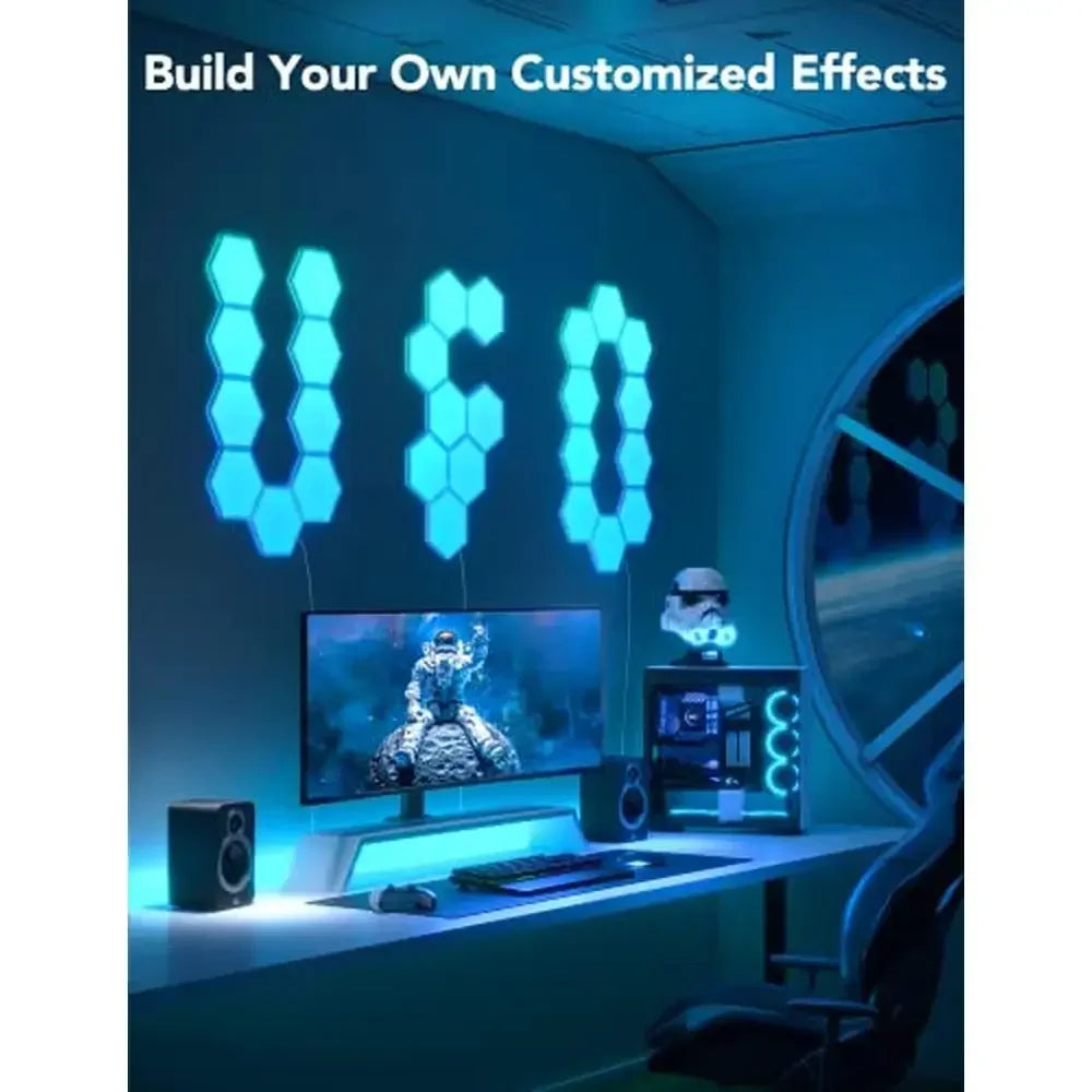 DUTRIEUXCN Hexa Light Panels RGBIC Hexagon LED Wall Lights WiFi