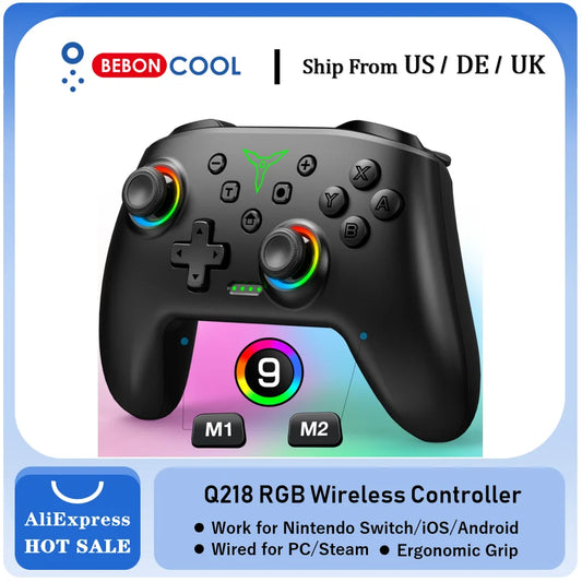 BEBONCOOL Q218 Wireless Switch Controller for Nintendo Switch PC Android