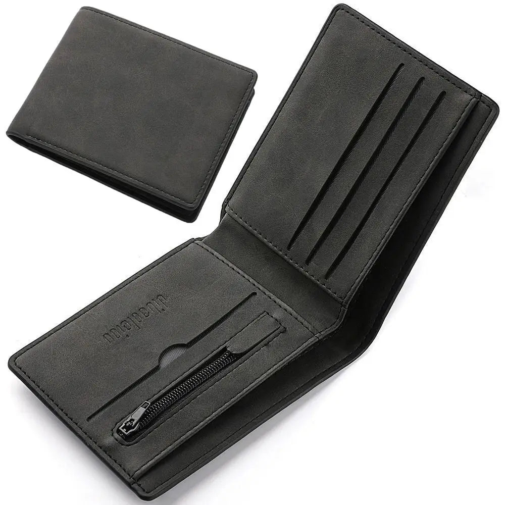 PU Leather Wallet Unisex Large Capacity Card Slots Folding Money