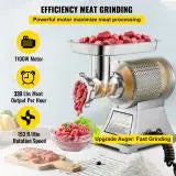 SucceBuy Heavy Duty Meat Mincer Chopper Commercial Grinder