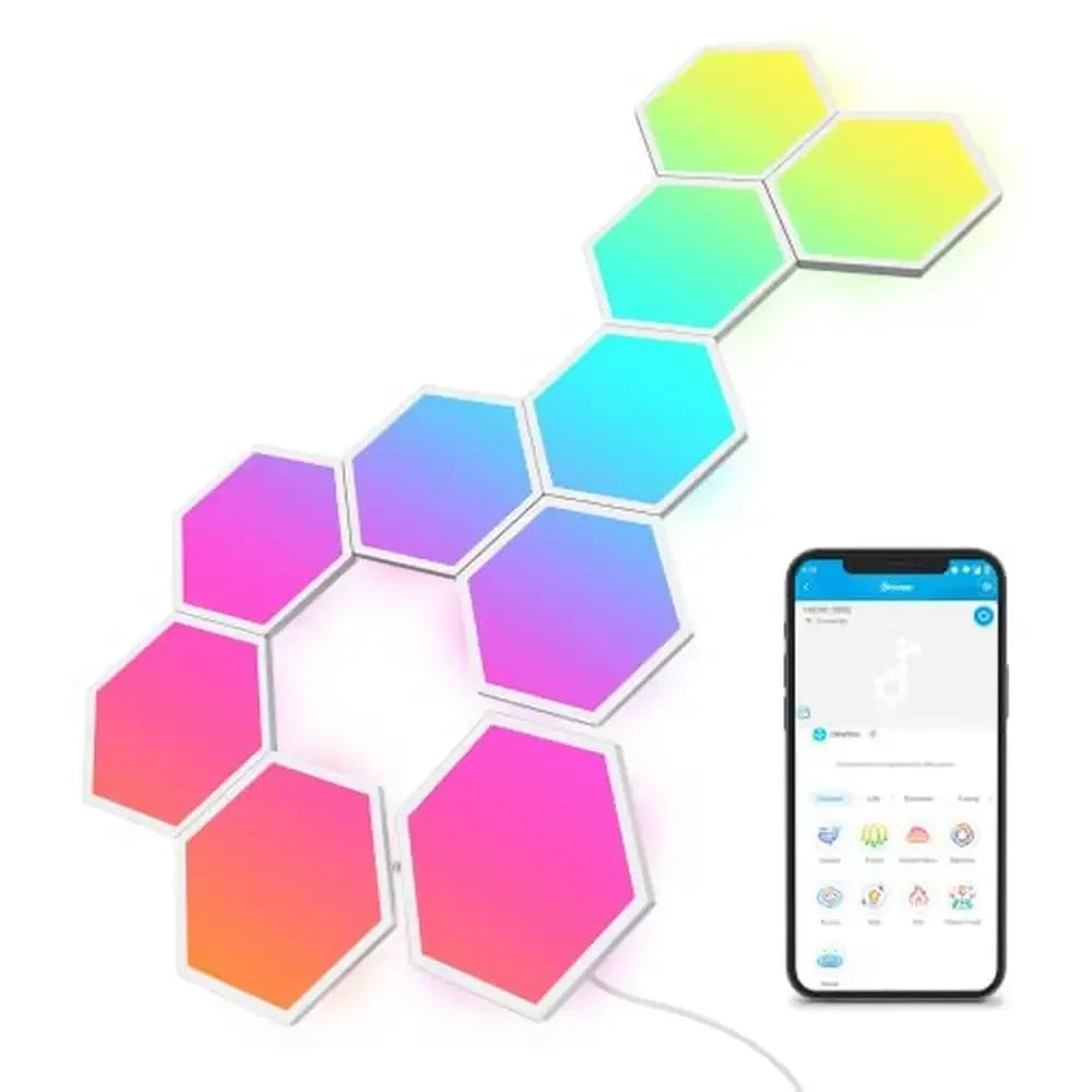 DUTRIEUXCN Hexa Light Panels RGBIC Hexagon LED Wall Lights WiFi
