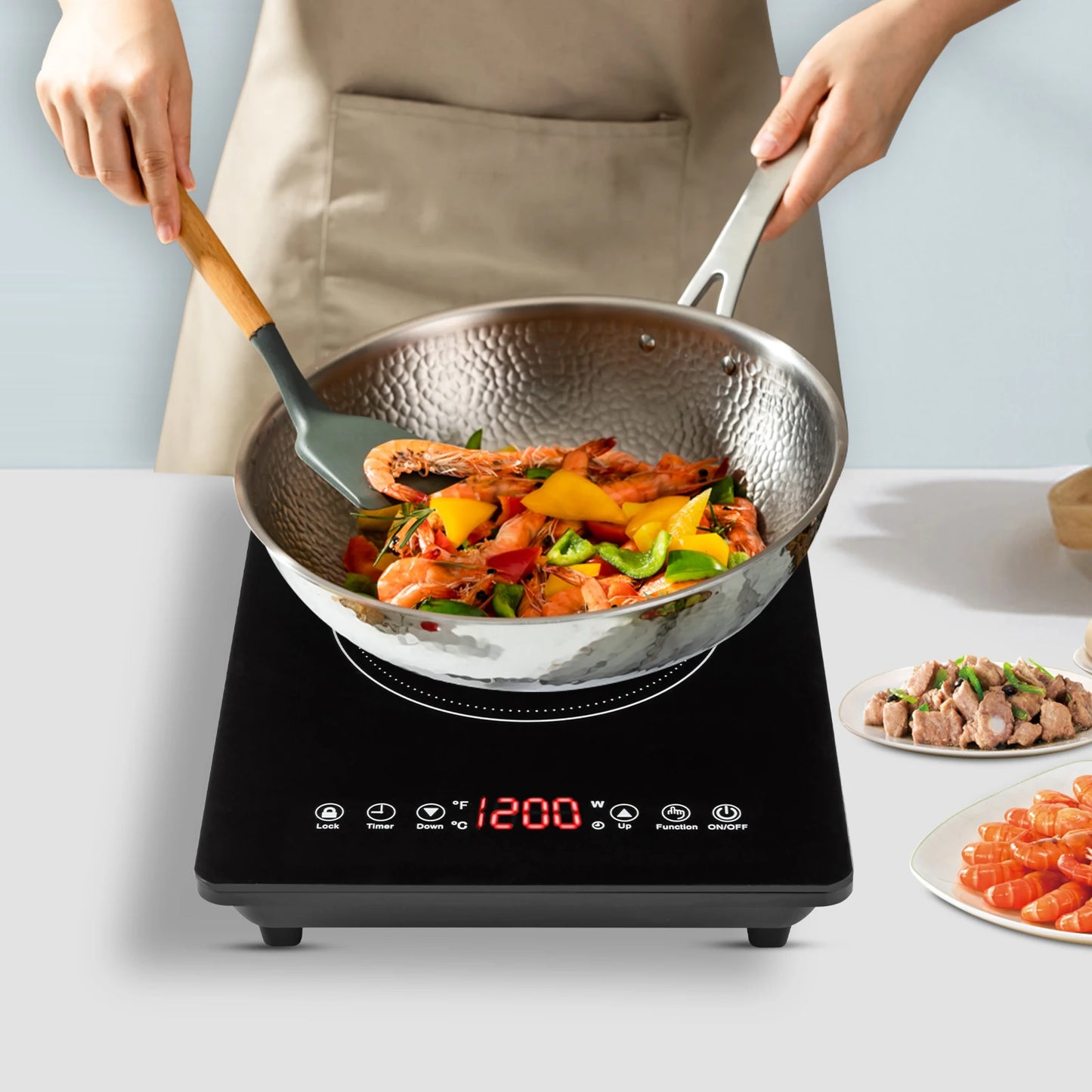 Sweetmile 1800W Induction Cooktop Low Noise Hot Plate Slim