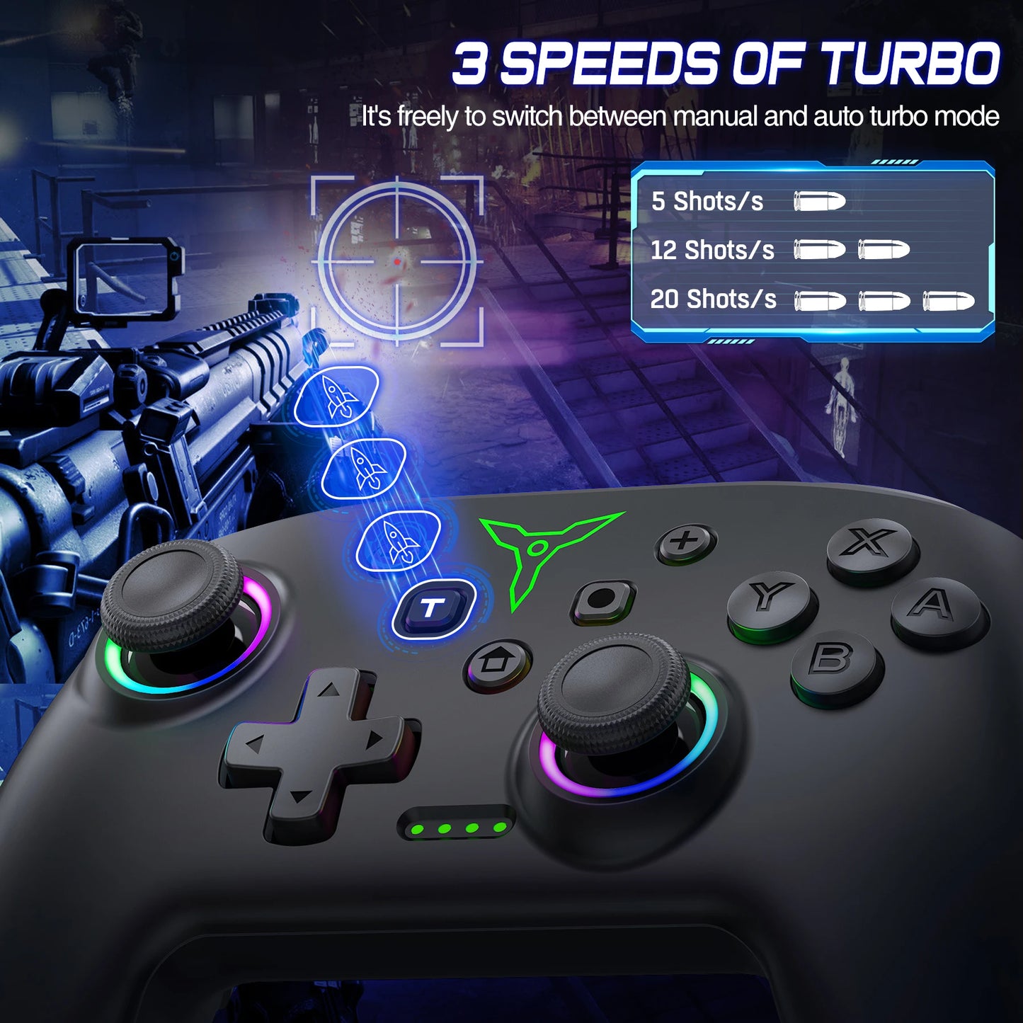 BEBONCOOL Q218 Wireless Switch Controller for Nintendo Switch PC Android