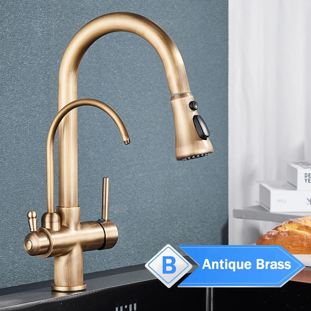 Rozin PremiumGrade Kitchen Faucet HighPerformance PullOutWaterFiltrationSystem Tap Three Way