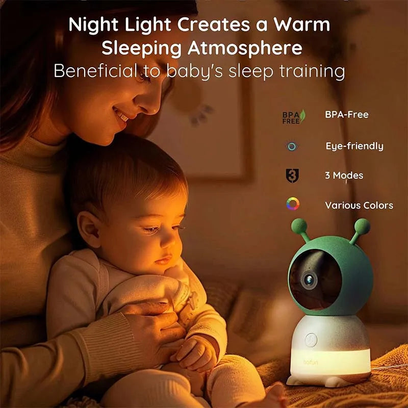 BOIFUN 2K Baby Monitor Camera With App Control And Tracking