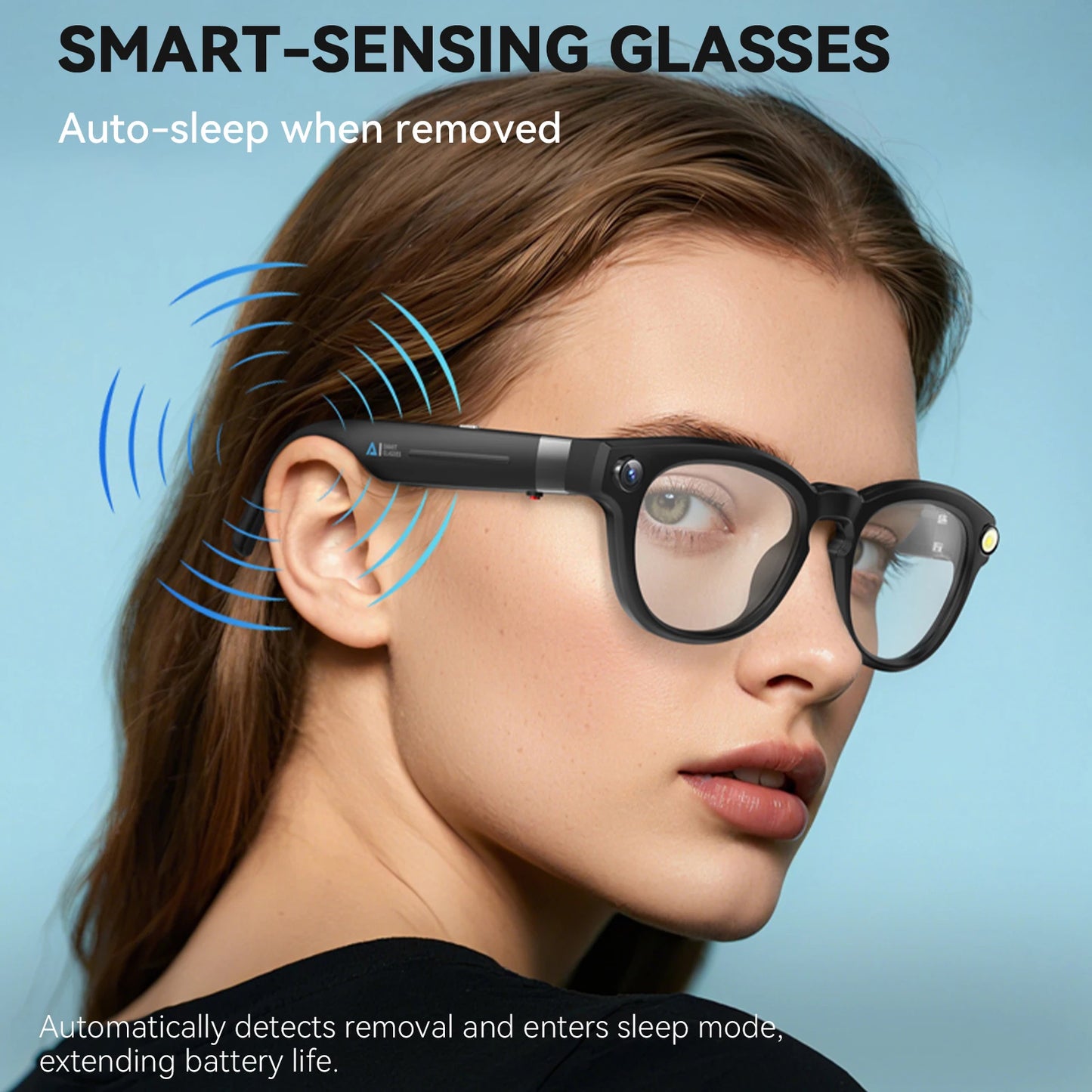 EIGIIS AI Smart Glasses With Bluetooth Calls AI Translation Waterproof